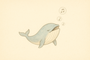 Baleine qui chante sous l'eau
