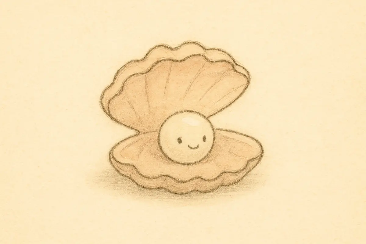 Huître avec une perle