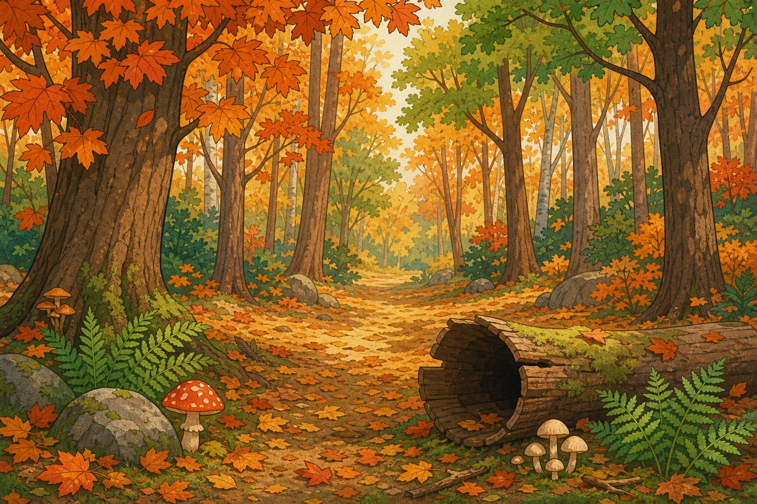 Illustration album loup foret