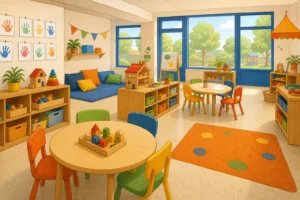 Illustration classe maternelle