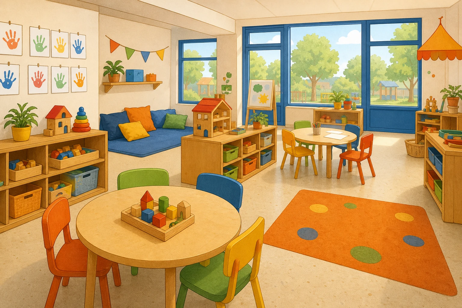 Illustration classe maternelle