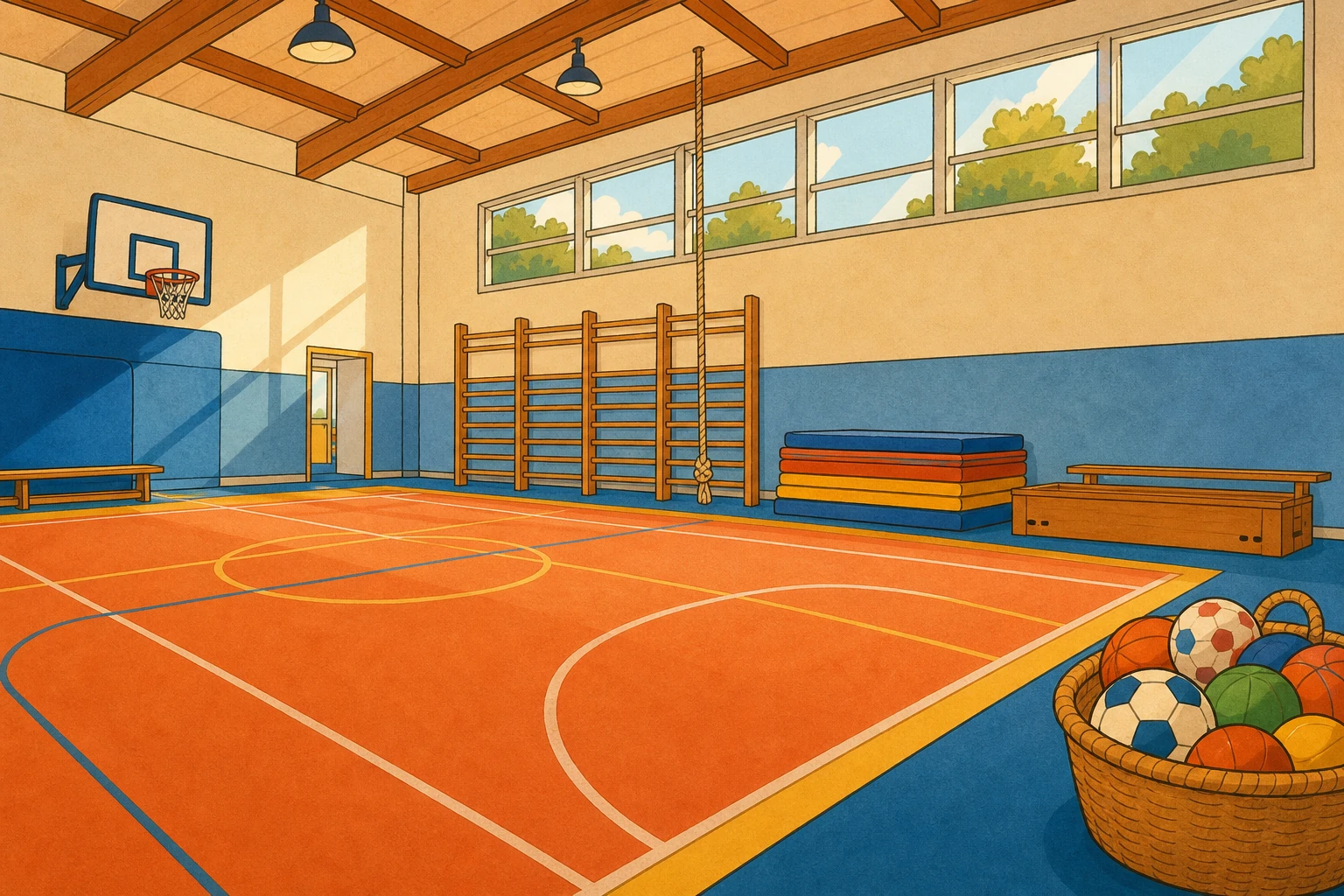 Illustration gymnase ecole