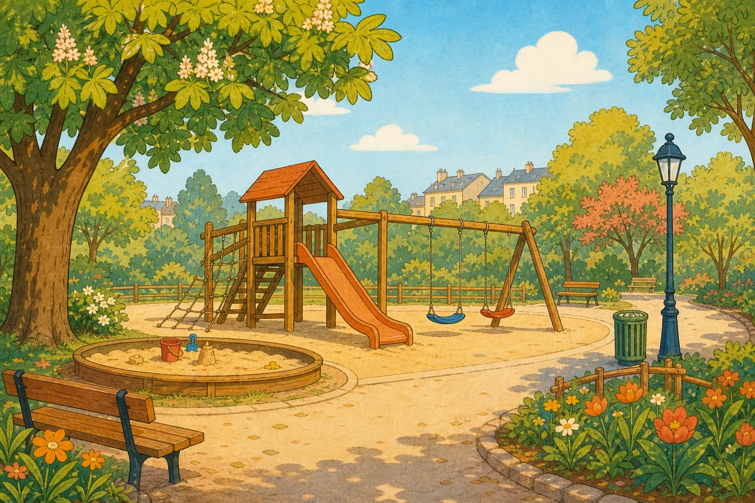 Illustration parc jeux
