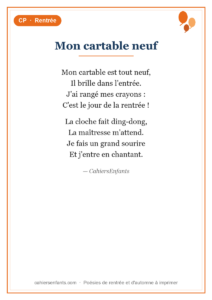 Poésies de rentrée et d&rsquo;automne à imprimer (CP au CM2)