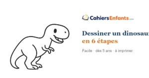 Dessin de dinosaure facile : la méthode en 6 étapes