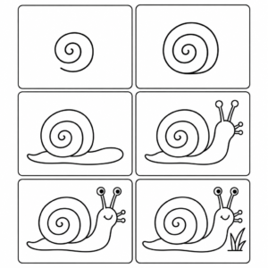 Petit escargot : la chanson, le dessin pas à pas et les fiches à imprimer