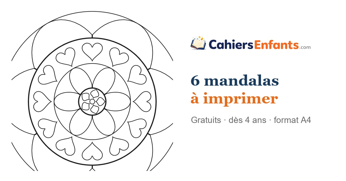 Mandala fleur a imprimer gratuitement pour enfant