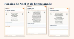 Poésies de Noël et de bonne année à imprimer du CP au CM2